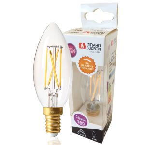 LED filament bulb E14 4W Flame Smooth Light Dimmable Girard Sudron