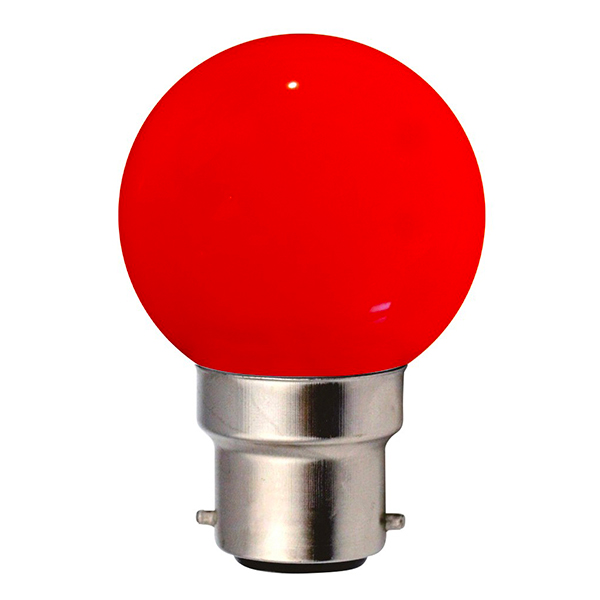 LED Bulb B22 Spherical 1W Red Ariane