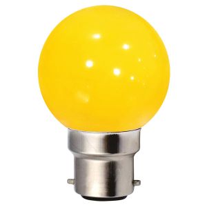LED Bulb B22 Spherical 1W Yellow Ariane