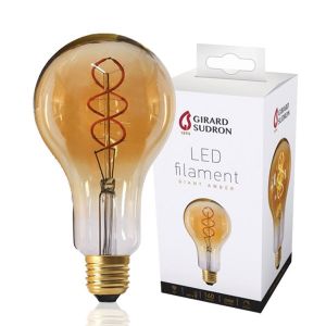 LED bulb Giant Filament TWISTED E27 4W Amber Dimmable Girard Sudron