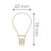 LED filament bulb E14 2W Spherical LOOPS Amber Girard Sudron
