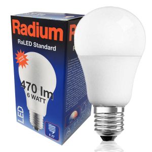 LED bulb RaLED Standard E27 5.5W 2700K 470lm Radium