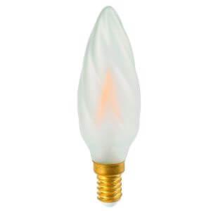 LED filament bulb E14 2W Twisted Satin Flame Girard Sudron