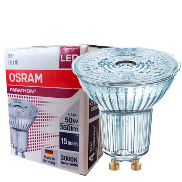 Réflecteur LED PARATHOM PAR16 GU10 4.3W 3000K Osram