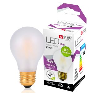 LED filament bulb E27 4W Standard Satin Girard Sudron