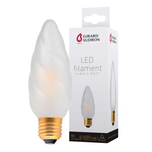LED filament bulb E27 4W 420lm Giant Twisted Flame Girard Sudron