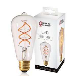 LED filament bulb E27 5W Edison TWISTED Light Girard Sudron
