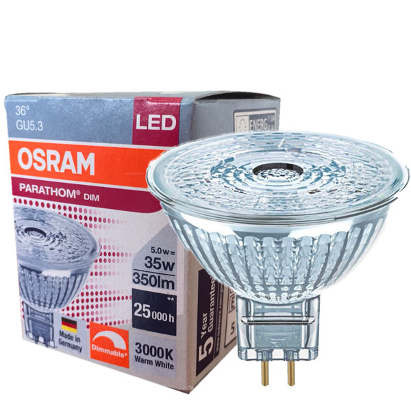 Réflecteur LED PARATHOM MR16 DIM GU5.3 5W 3000K Osram