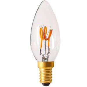 LED filament bulb E14 2W Flame LOOPS Light Girard Sudron