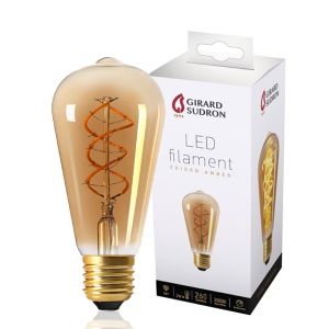 LED filament bulb E27 5W Edison TWISTED Amber Girard Sudron