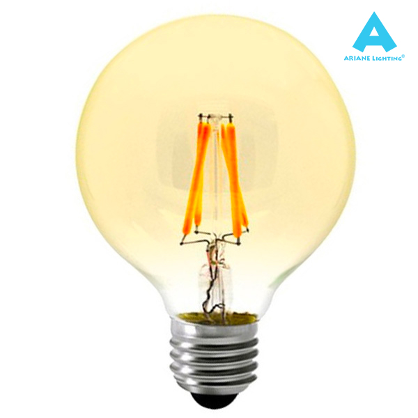 Globe  filament LED E27 6W D80mm 550lm 2200K Dimmable Ambre Ariane