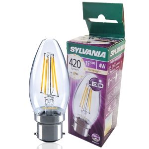 LED filament bulb ToLEDo Retro B22 4W Flame Clear Sylvania